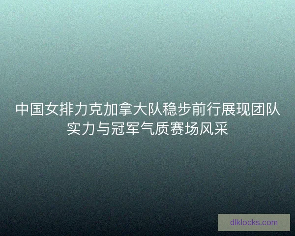中国女排力克加拿大队稳步前行展现团队实力与冠军气质赛场风采